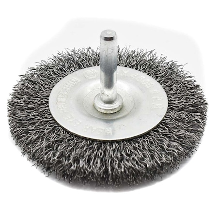 Superior Steel 2" Wire Wheel 1/4" Shank - Fine Crimped Wire 4500 RPM S1861